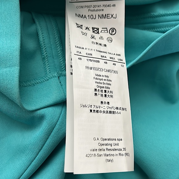 Armani Collezioni NWT Beautiful Teal Sleeveless Sheath Dress **Size 12** 👗👗 - Picture 5 of 6